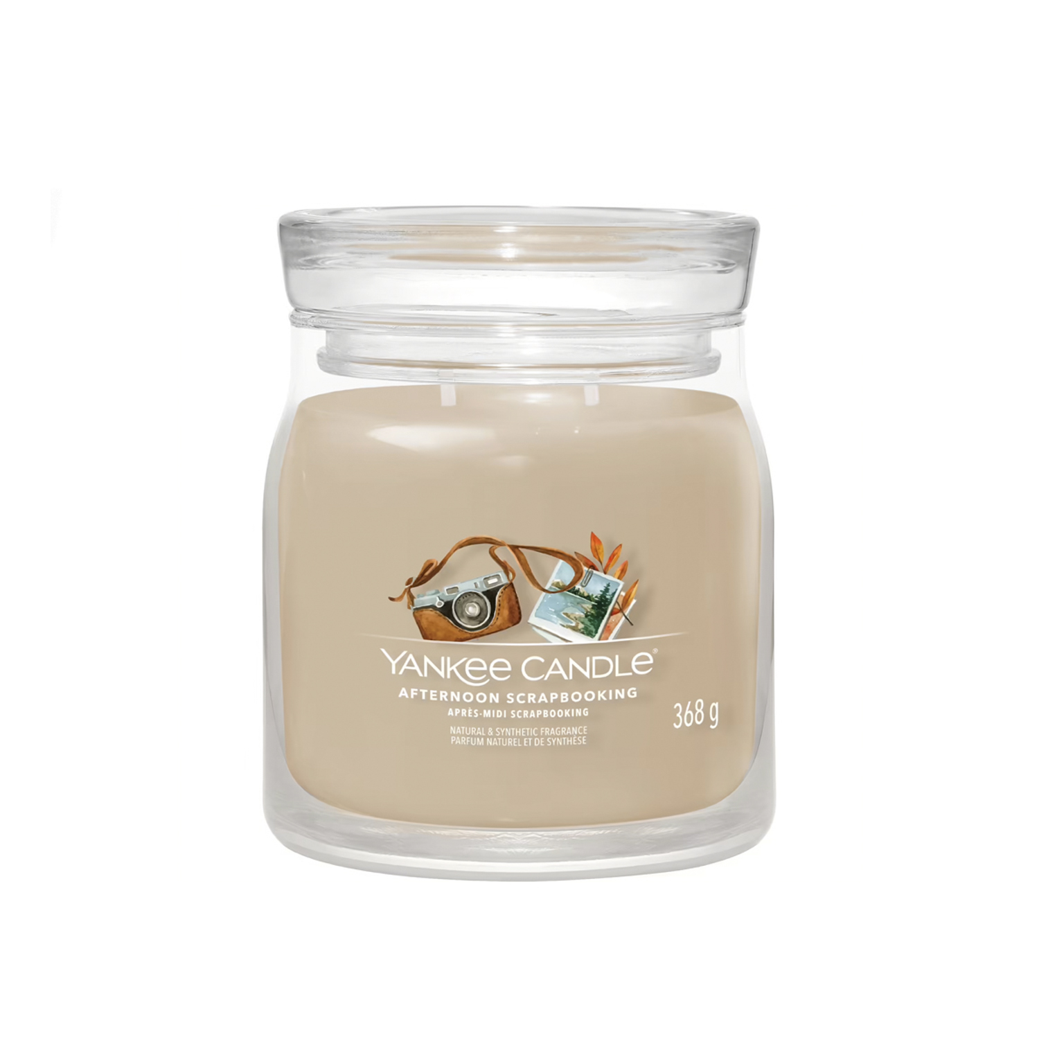 foto del prodotto afternoon scrapbooking, candela in giara media yankee candle