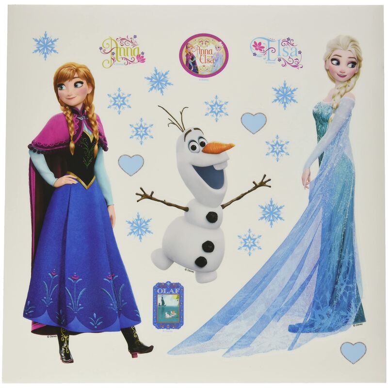 foto del prodotto ag design dks 1095 disney frozen, la regina di ghiaccio, adesivi da parete, 30 x 30 cm parte 1, carta, colorato, 30 x 30 cm
