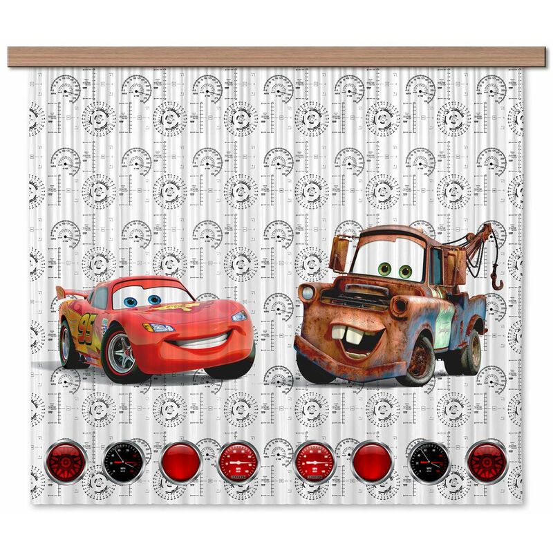 foto del prodotto ag design fcsxl 4368 disney cars, tenda tenda, 180 x 160 cm 2 pezzi 90 x 160 cm, plastica, multicolore, 0,1 x 180 x 160 cm