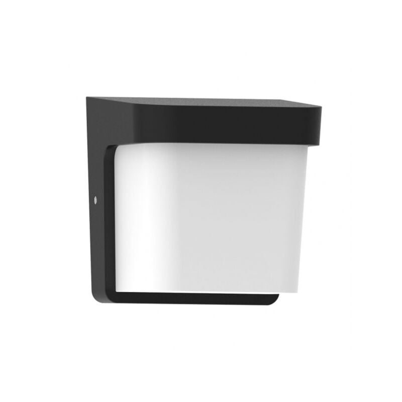foto del prodotto agar applique da esterno 1xe27 nero ip65 policarbonato 17x17x14 cm