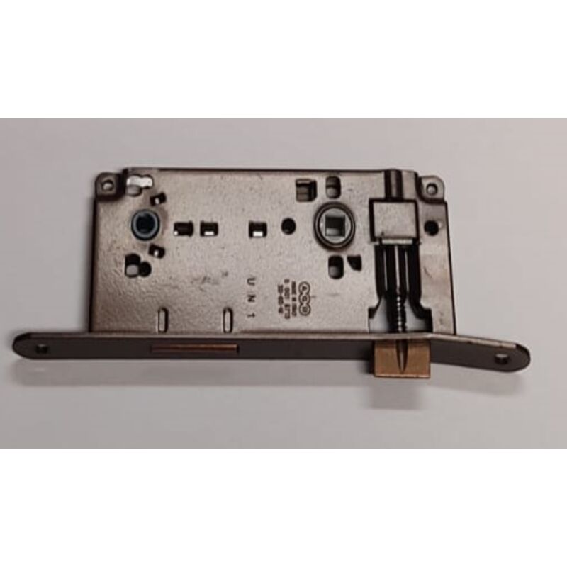 foto del prodotto agb serratura da infilare per porte interne a15 patent d90 f22 e50 con bordi quadrati acciaio bronzato