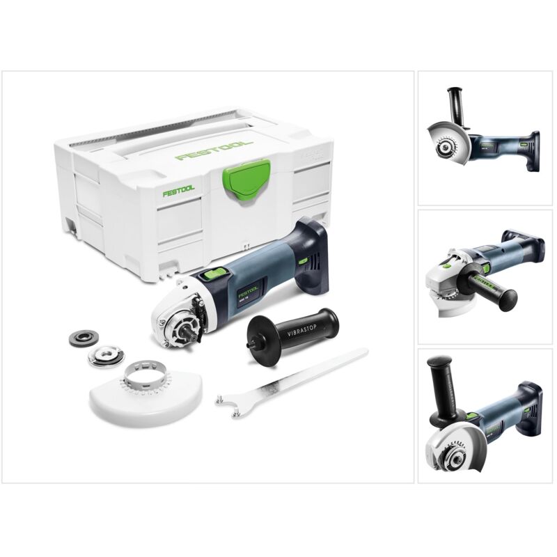foto del prodotto agc 18-125 li eb-basic smerigliatrice angolare a batteria 125mm / 18v / brushless ( 575343 ) + valigetta systainer - senza batteria, senza caricabatterie - festool