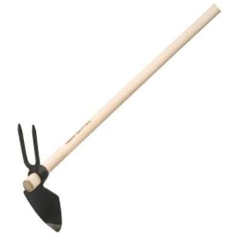 foto del prodotto agef zappetta a cuore con bidente forgiato 120cm con manico in legno