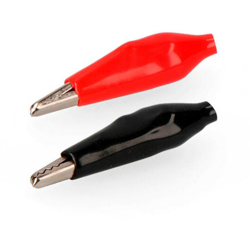 immagine 0 del prodotto aggancio da coccodrillo in metallo pvc lotto 2 unit rosso e nero di versatilit e sicurezza