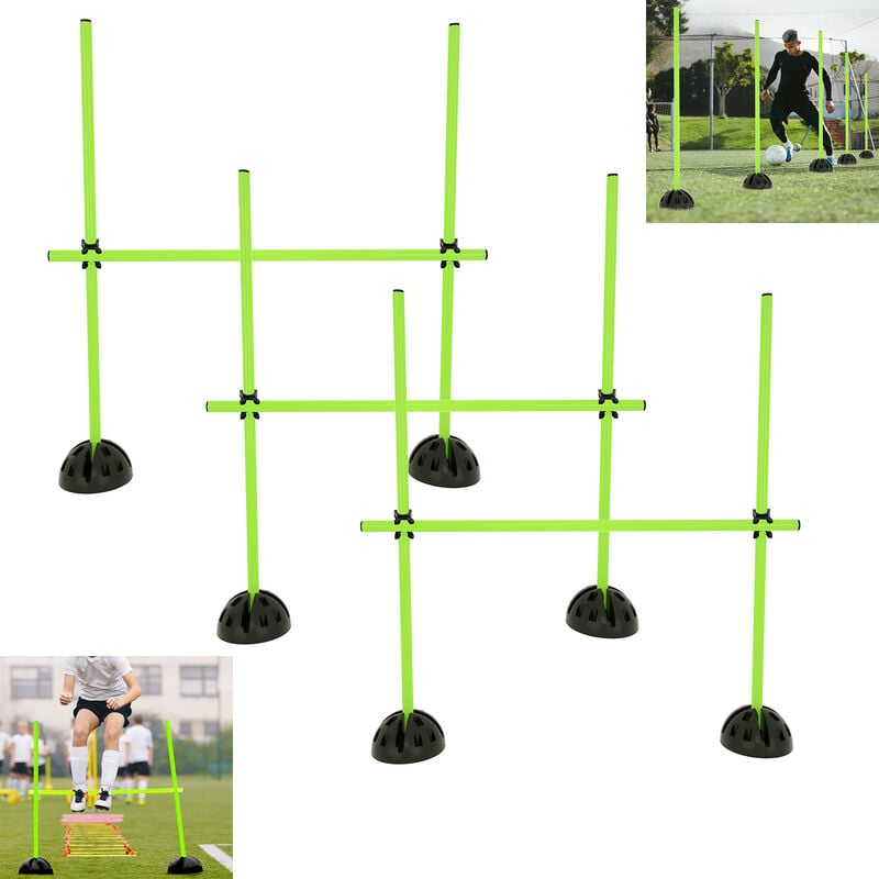 foto del prodotto agility dog set di pali da salto per l agilit set di ostacoli aiuto per l addestramento per il percorso a ostacoli e per l addestramento al salto