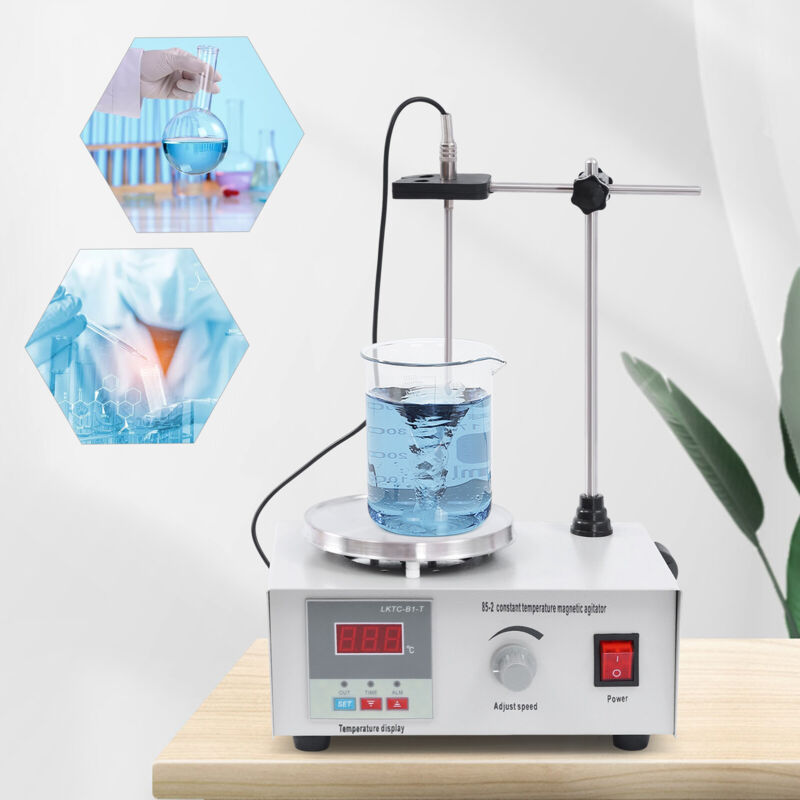 foto del prodotto agitatore magnetico con piastra riscaldante 250 w digitale magnetic stirrer hot plate 2l 2000 giri min agitatore magnetico con indicatore di