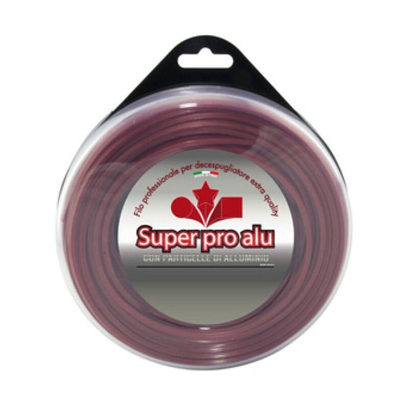 foto del prodotto agp 39 mt filo di nylon alumade rosso per decespugliatore sezione quadrata 3,5 mm made in italy