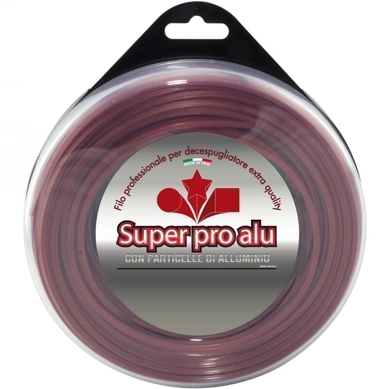 foto del prodotto agp 60 mt filo di nylon alumade rosso per decespugliatore sezione tonda 3,0 mm made in italy
