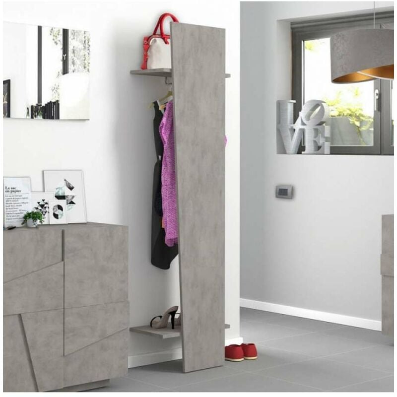 foto del prodotto ahd amazing home design appendiabiti moderno per ingresso 50x30x200cm pulse colore ardesia