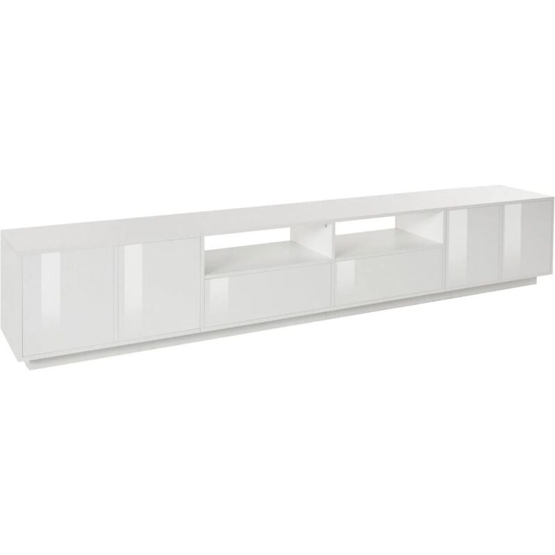 foto del prodotto ahd amazing home design mobile porta tv bianco laccato 260 cm madia bassa per soggiorno
