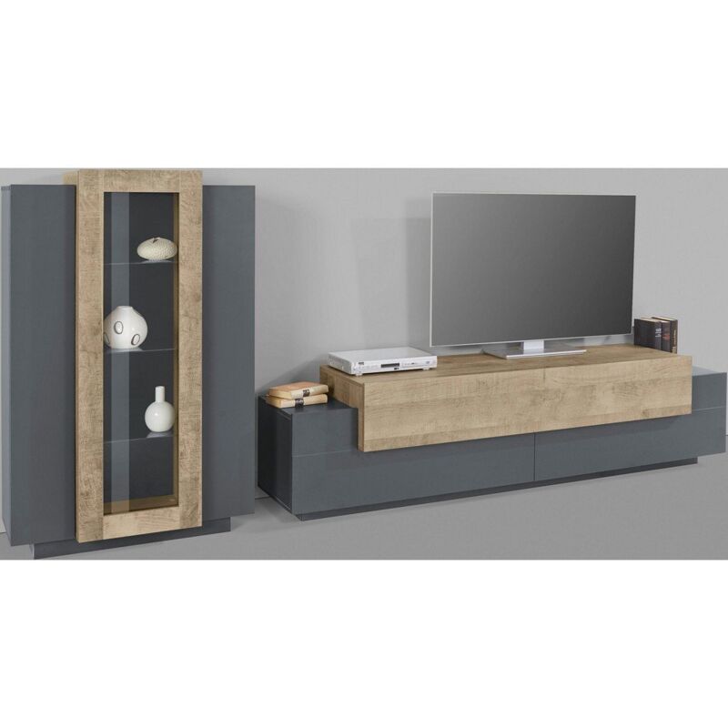 foto del prodotto ahd amazing home design mobile porta tv moderno 290x45x120,5cm celestia colore antracite
