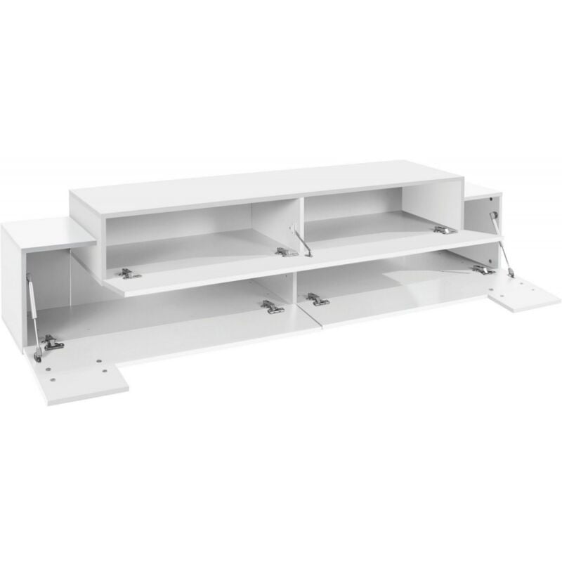 foto del prodotto ahd amazing home design porta tv bianco credenza con ante a ribalta 200 mobile basso soggiorno