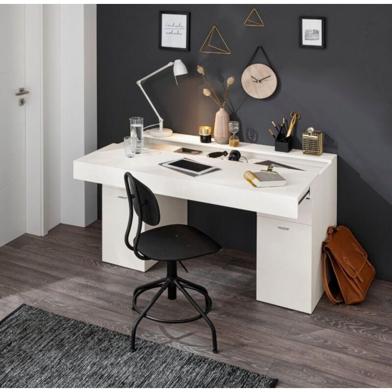 foto del prodotto ahd amazing home design scrivania poldy in finitura bianco larice