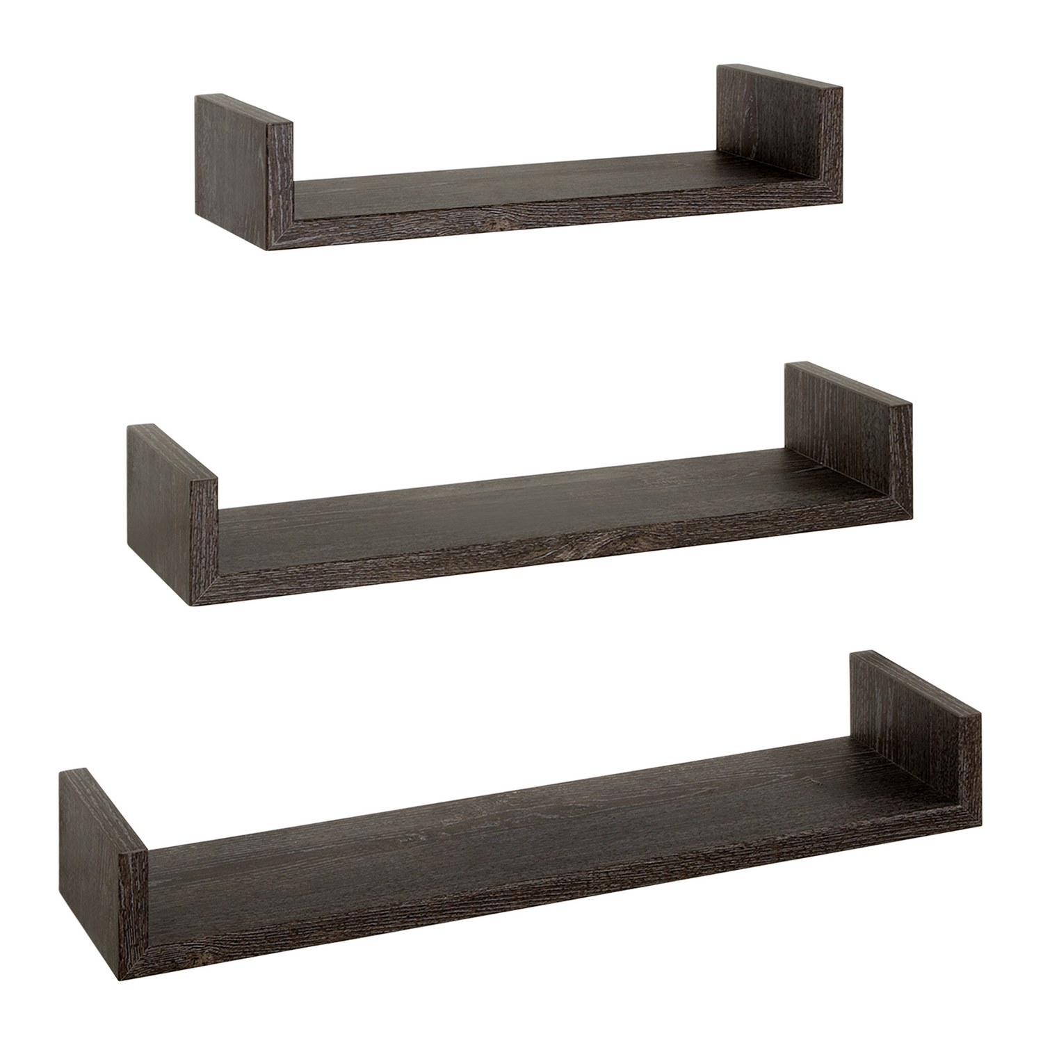 foto del prodotto ahd amazing home design set 3 mensole parete rovere scuro scaffale salotto soggiorno camera moderno calamita