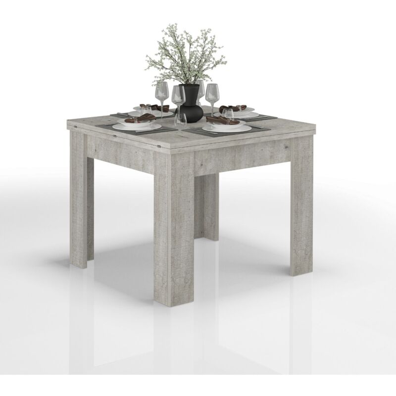 foto del prodotto ahd amazing home design - tavolino allungabile da 90 a 180 tavolo espandibile apribile a libro
