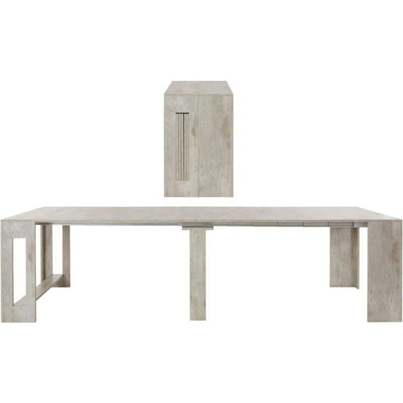 foto del prodotto ahd amazing home design tavolo consolle allungabile 51 300x90x77cm orion colore cemento