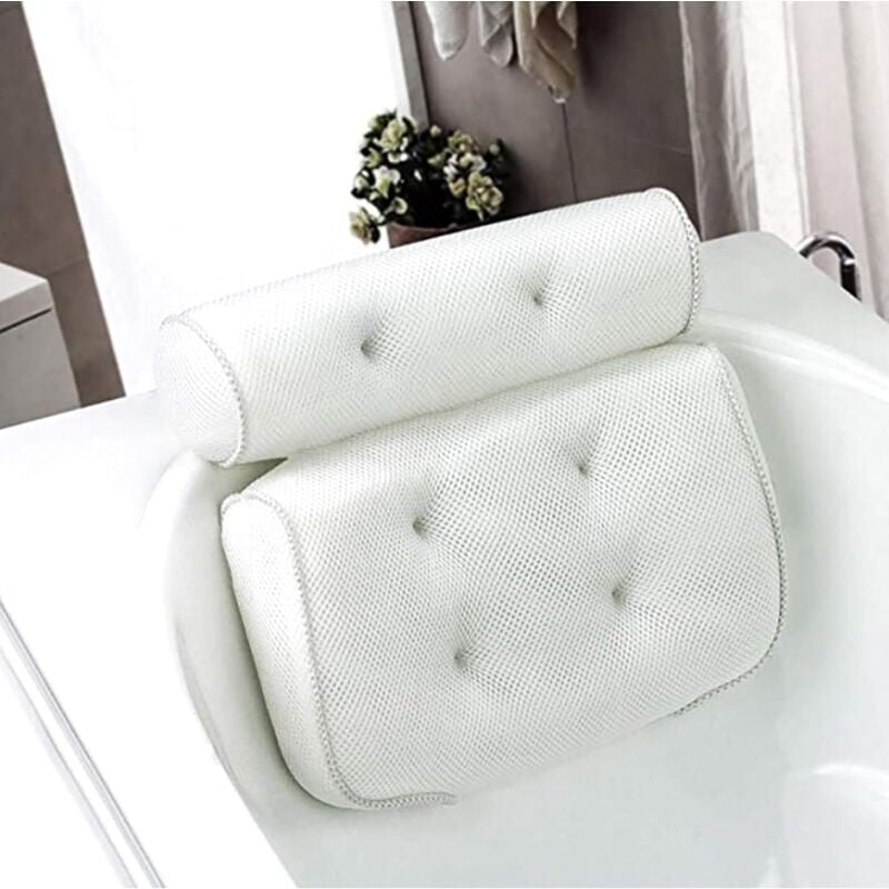foto del prodotto ahlsen cuscino per vasca da bagno con 6 ventose antiscivolo, per vasca da bagno, cuscino per spa, jacuzzi, vasca idromassaggio, spa domestica 37 x
