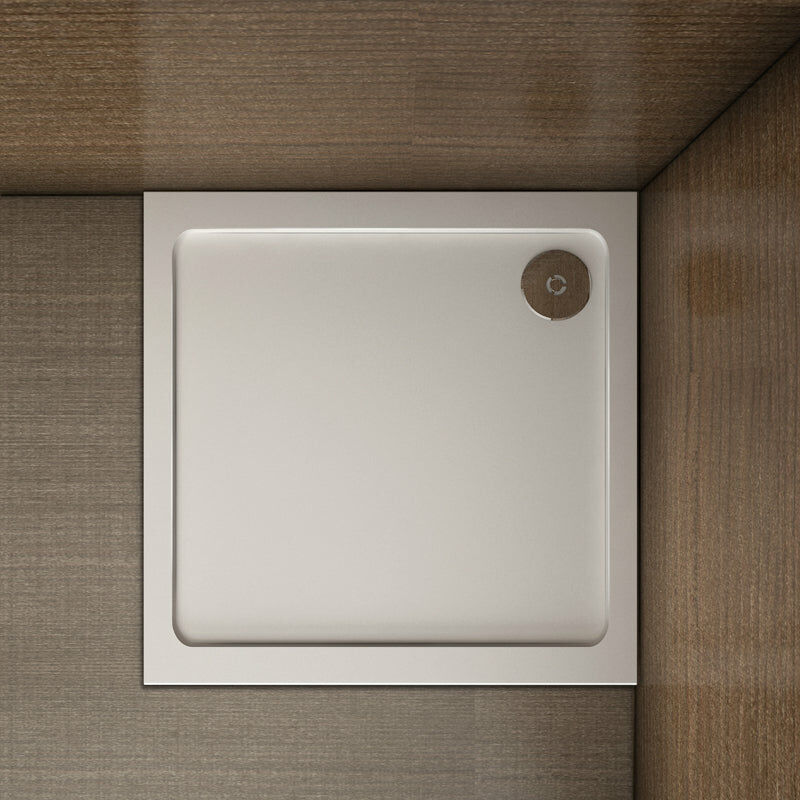 foto del prodotto aica italy piatto doccia in marmo minerale e resina mista ultra sottile bianco lucido antiscivolo antibatterico 80x80x3cm quadrato