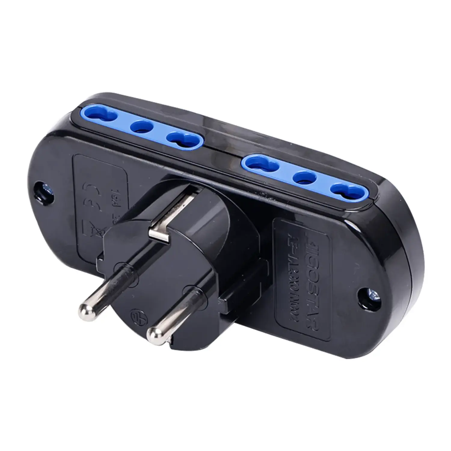 foto del prodotto aigostar adattatore italiano da schuko a 4 prese bipasso 16a quadrupla elettrica