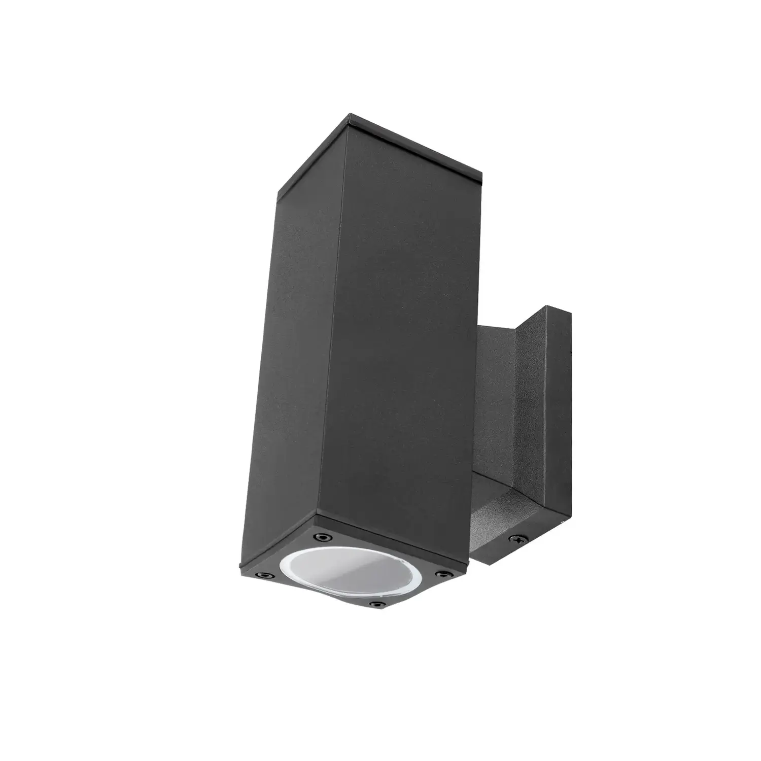 foto del prodotto aigostar applique doppio fascio luminoso in metallo 230v gu10 nero 2 luci ip65