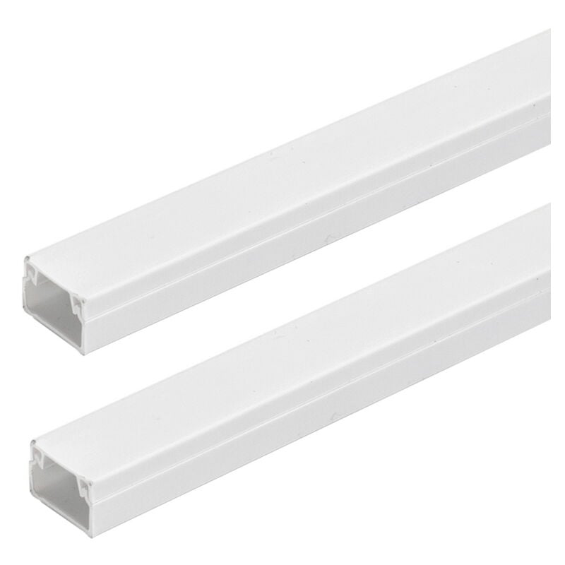 foto del prodotto aigostar canalina rigida passacavi 15x10mm 2 metri adesiva e avvitabile bianca