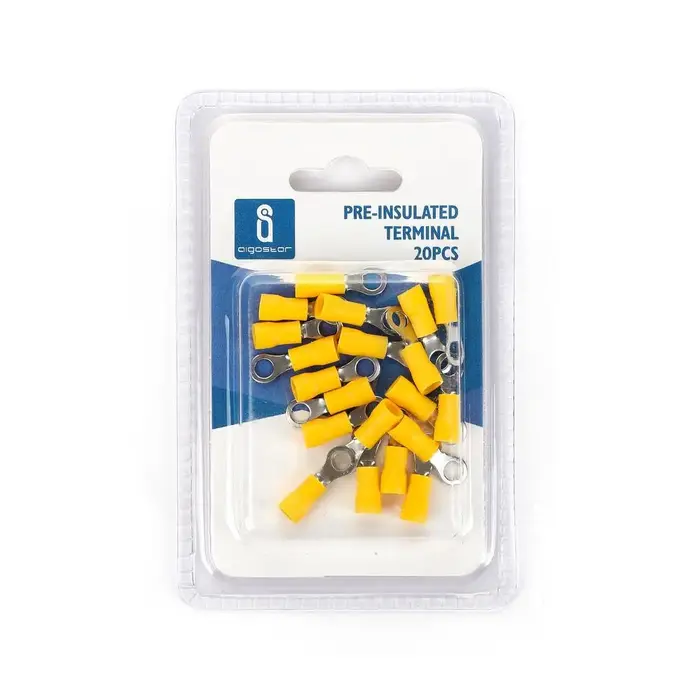 foto del prodotto aigostar capicorda ad occhiello preisolato cavo 0.5 1.5mm 20pezzi giallo