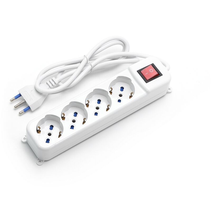 foto del prodotto aigostar ciabatta multipresa elettrica 4 posti con cavo da 3m 8211 4 prese schuko bipasso
