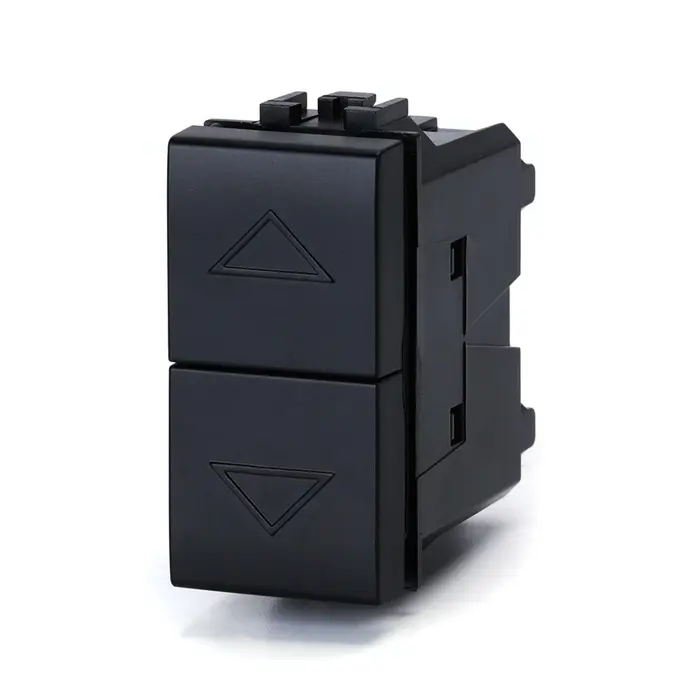 foto del prodotto aigostar compatibile bticino livinglight living international serranda pulsante doppio nero