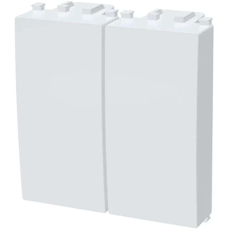 foto del prodotto aigostar compatibile vimar plana 2 pezzi tappo copriforo falso polo bianco