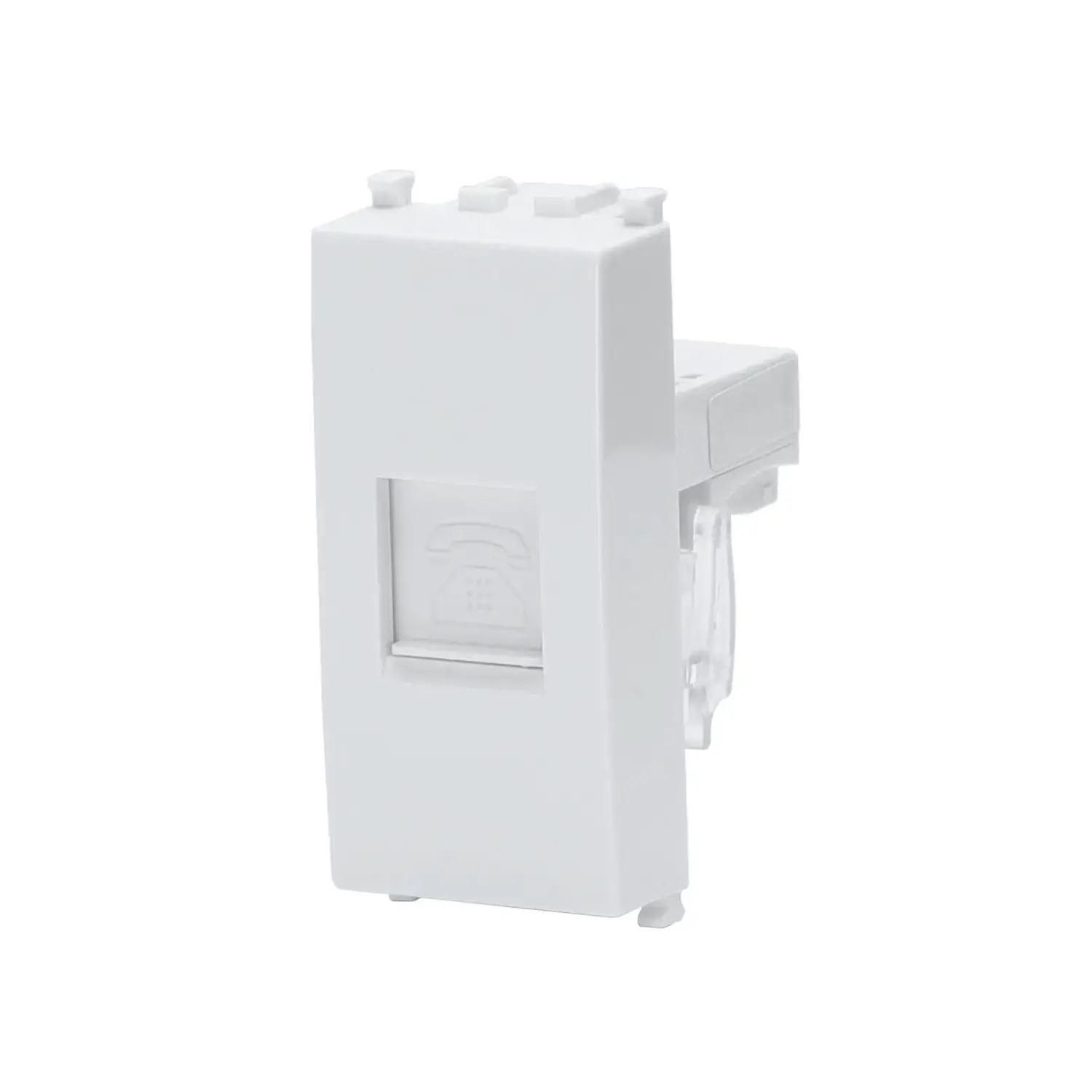 foto del prodotto aigostar compatibile vimar plana presa telefonica rj11 bianco