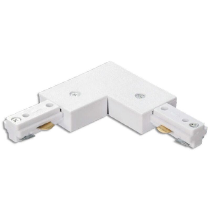 foto del prodotto aigostar connettore a l per binario elettrificato monofase 3 fili f n t bianco
