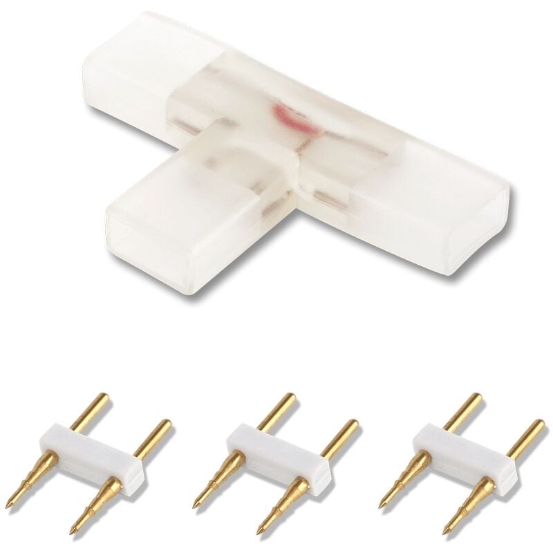 foto del prodotto aigostar connettore a t per striscia led 220v smd 5050 trasparente