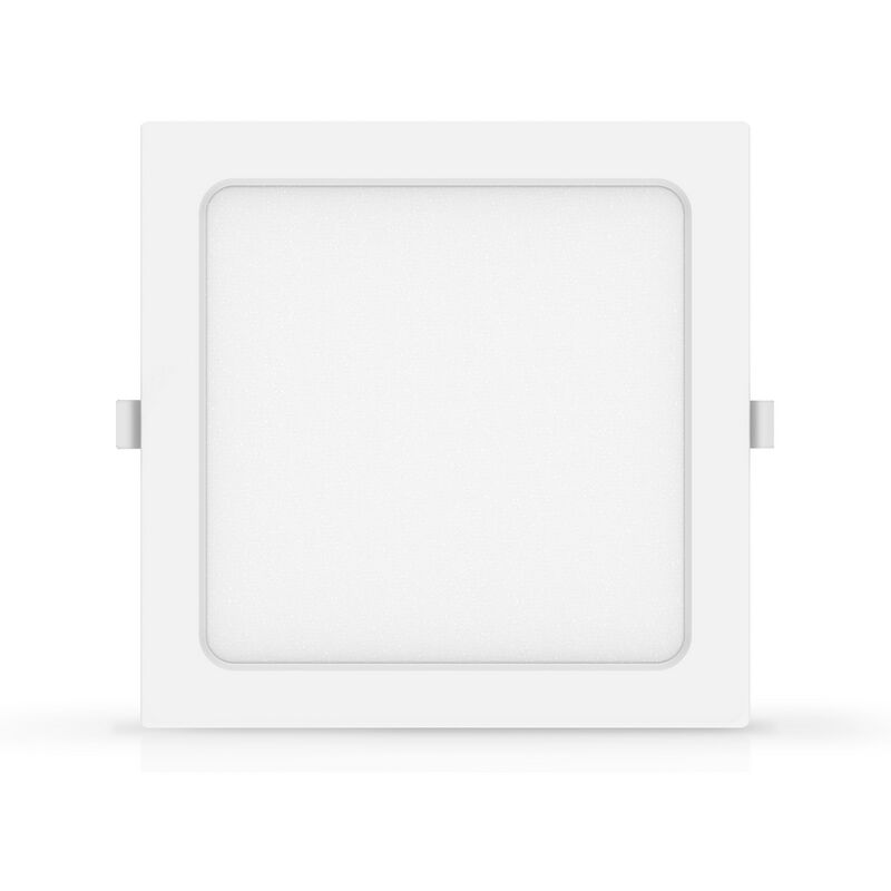 foto del prodotto aigostar faretto led slim da incasso 15w quadrato cornice bianca apertura 100 gradi bianco caldo 3000k