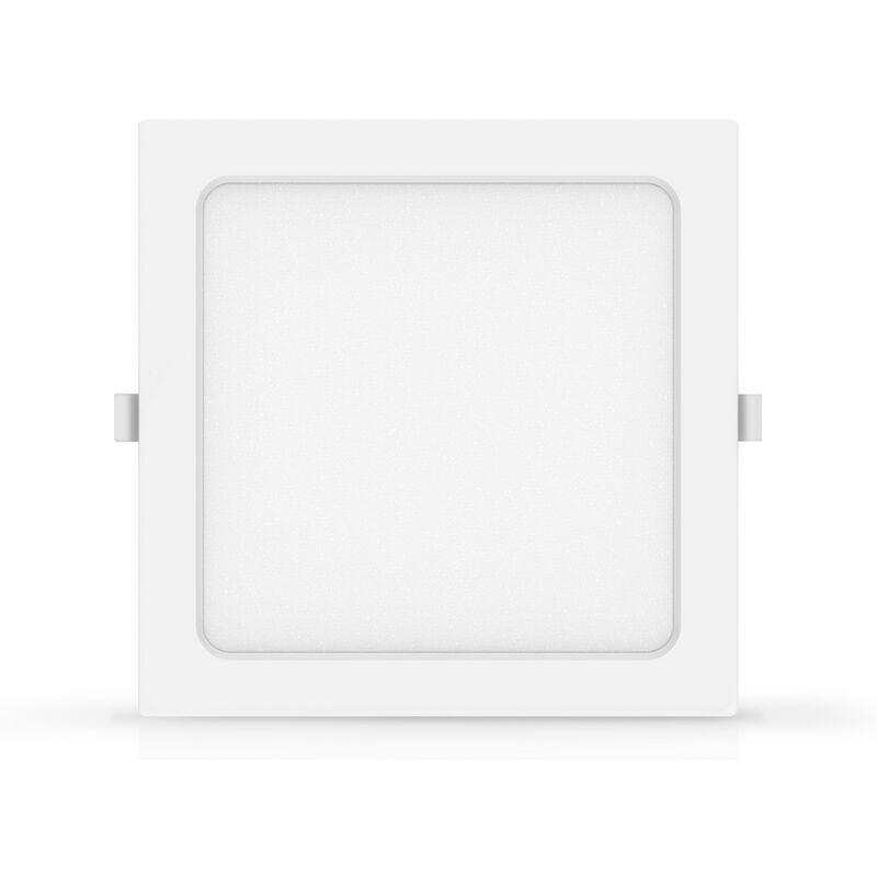 foto del prodotto aigostar faretto led slim da incasso 15w quadrato cornice bianca apertura 100 gradi bianco neutro 4000k