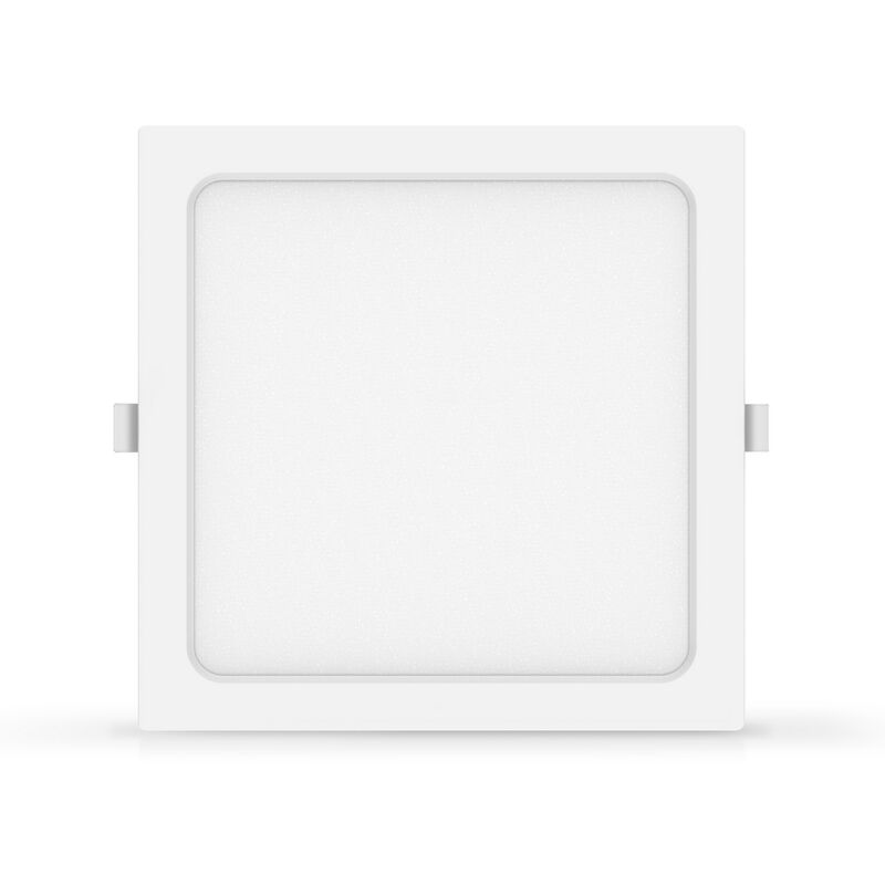 foto del prodotto aigostar faretto led slim da incasso 20w quadrato cornice bianca apertura 100 gradi bianco caldo 3000k