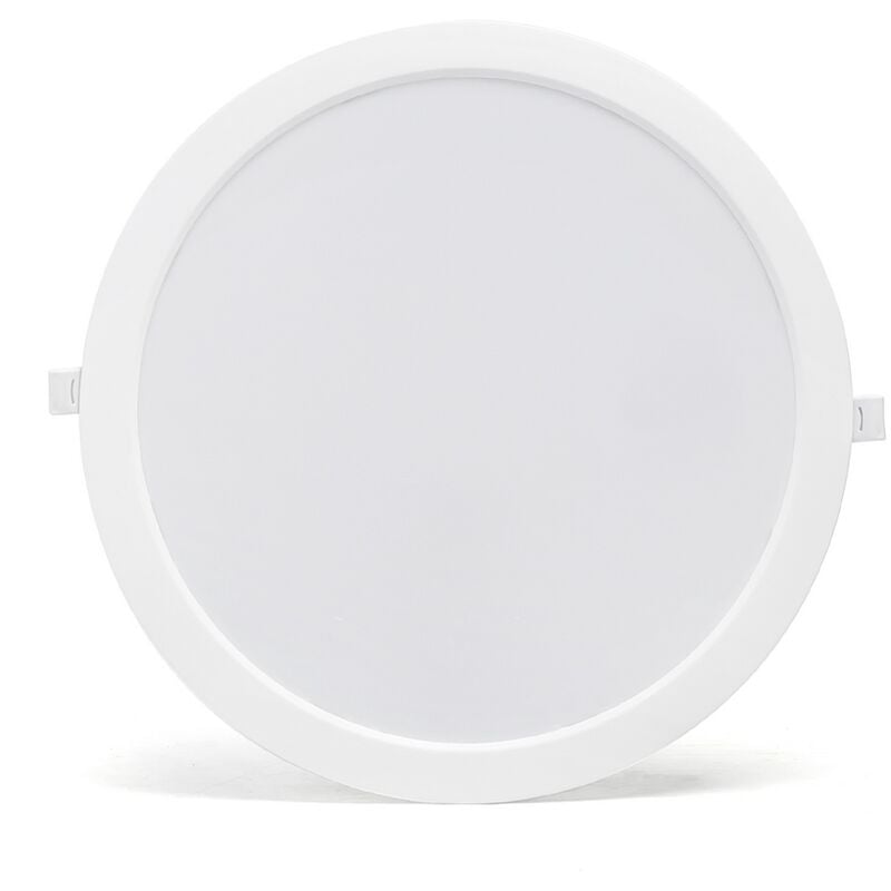 foto del prodotto aigostar faretto led slim da incasso 24w rotondo cornice bianca apertura 100 gradi bianco caldo 3000k