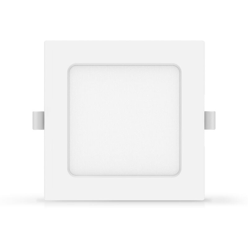 foto del prodotto aigostar faretto led slim da incasso 6w quadrato cornice bianca apertura 100 gradi bianco caldo 3000k
