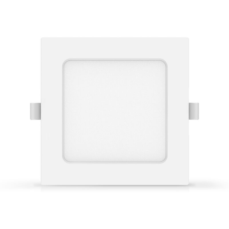 foto del prodotto aigostar faretto led slim da incasso 6w quadrato cornice bianca apertura 100 gradi bianco freddo 6500k