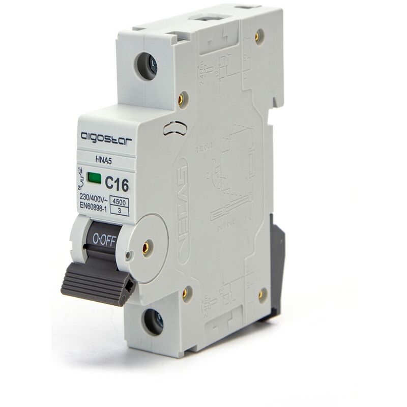 foto del prodotto aigostar interruttore automatico magnetotermico modulare 1p 16a