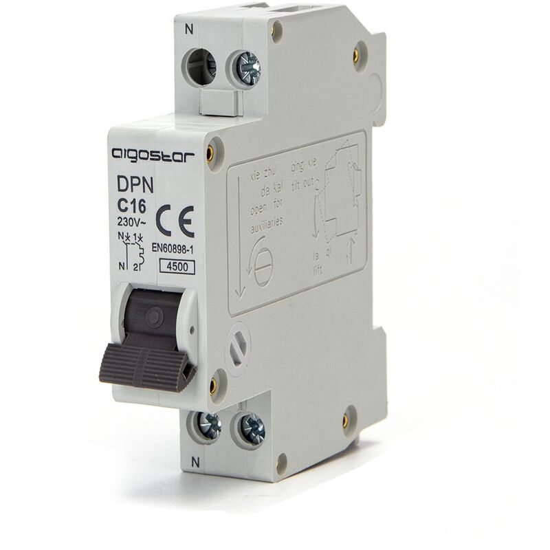 foto del prodotto aigostar interruttore automatico magnetotermico modulare 1p n 16a