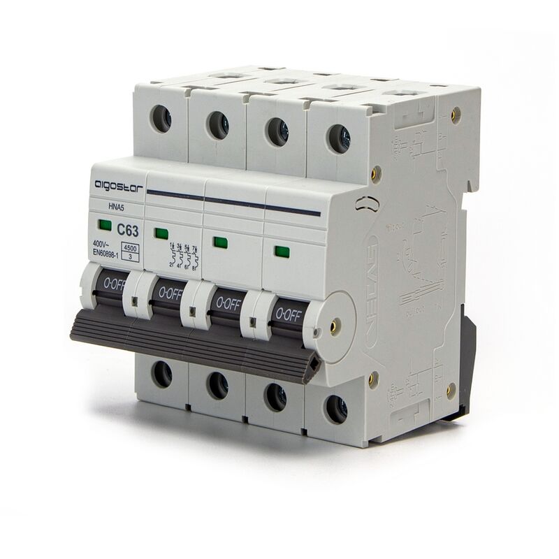foto del prodotto aigostar interruttore automatico magnetotermico modulare 4p 63a