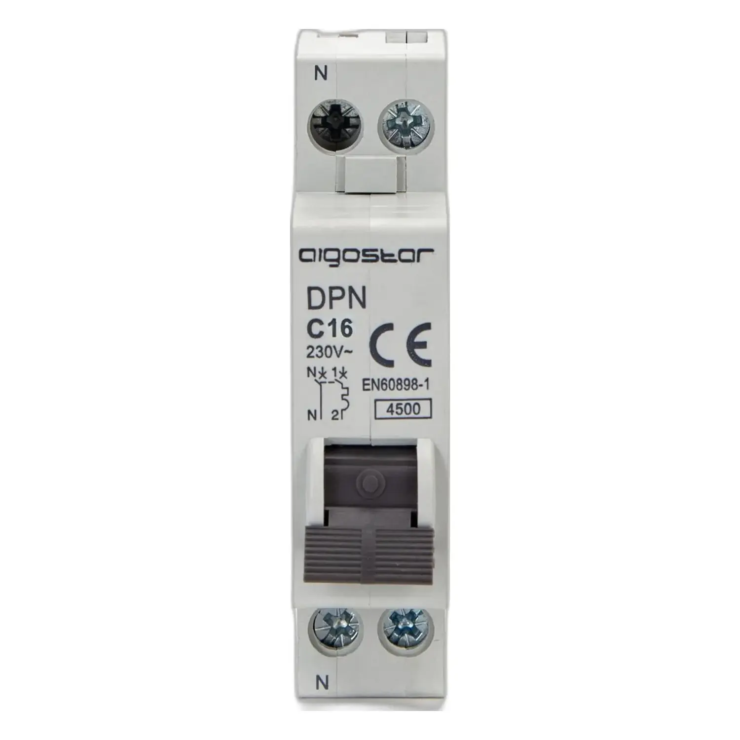 foto del prodotto aigostar interruttore magnetotermico 1p n 230volt barra din 16a 1 modulo