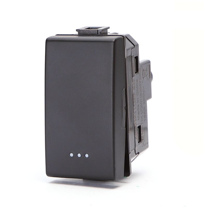foto del prodotto aigostar interruttore unipolare 16ax nero compatibile anche con bticino matix