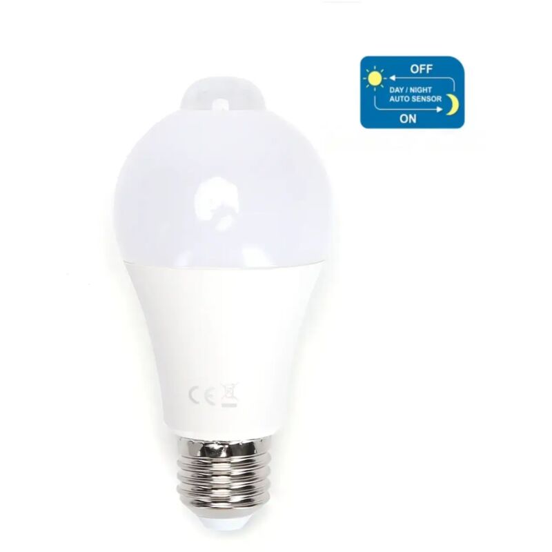 foto del prodotto aigostar - lampadina led sensore di movimento infrarossi e27 f bianco freddo 12 watt