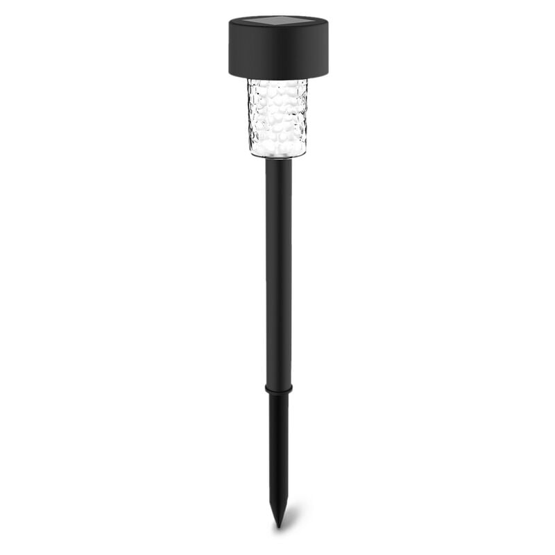 foto del prodotto aigostar lampioncino segnapassi led fairy 0,06w nero con pannello solare ip44 bianco freddo 6500k con sensore crepuscolare