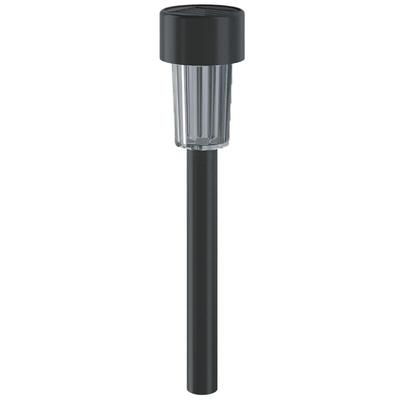 foto del prodotto aigostar lampioncino segnapassi led goblet 0,006w nero con pannello solare ip44 bianco freddo 6500k con sensore crepuscolare