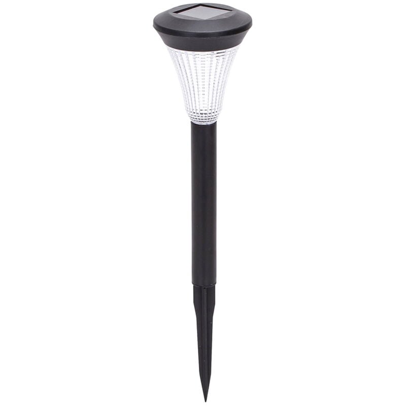 foto del prodotto aigostar lampioncino segnapassi led ipomea 0,006w nero con pannello solare ip44 bianco freddo 6500k con sensore crepuscolare