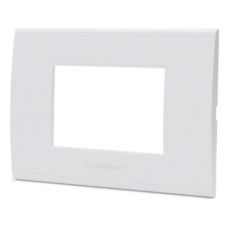 foto del prodotto aigostar placca 3 moduli 503 in plastica bianca compatibile anche con bticino livinglight