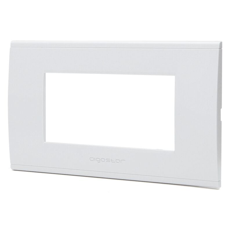foto del prodotto aigostar placca 4 moduli 504 in plastica bianca compatibile anche con bticino livinglight