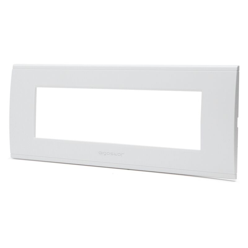 foto del prodotto aigostar placca 7 moduli 506 in plastica bianca compatibile anche con bticino livinglight